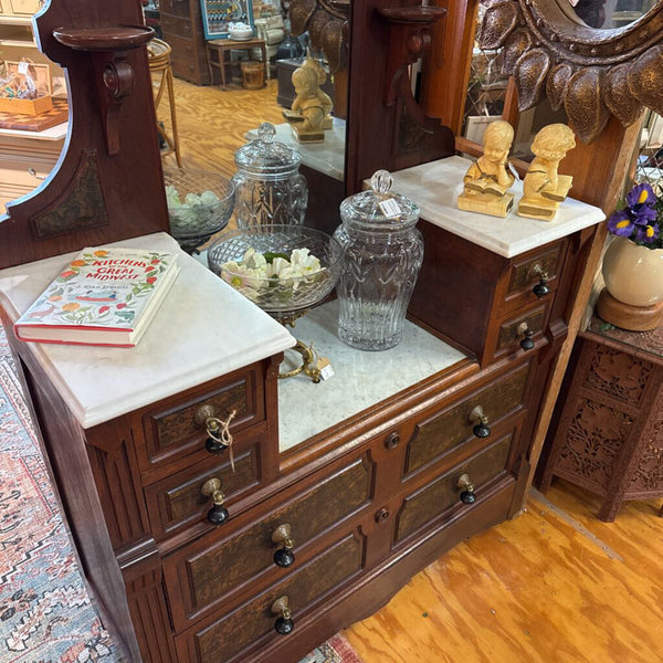 Walnut Dresser - AS IS. 18deep x 43w x 86tall