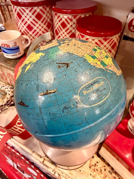 JFV ~ rare Vintage Rand McNally World Master Globe