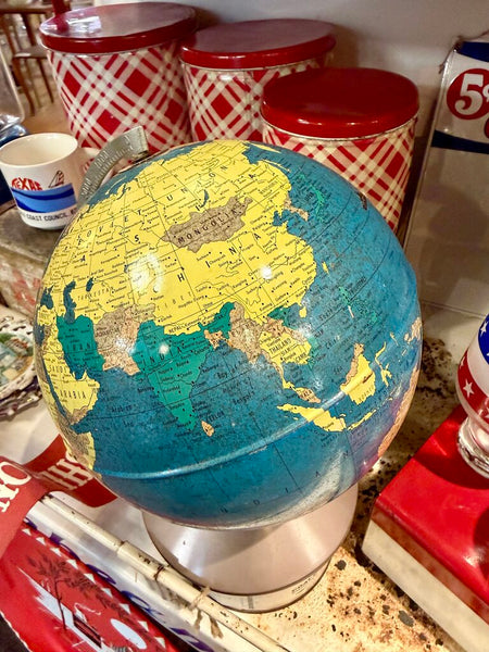 JFV ~ rare Vintage Rand McNally World Master Globe