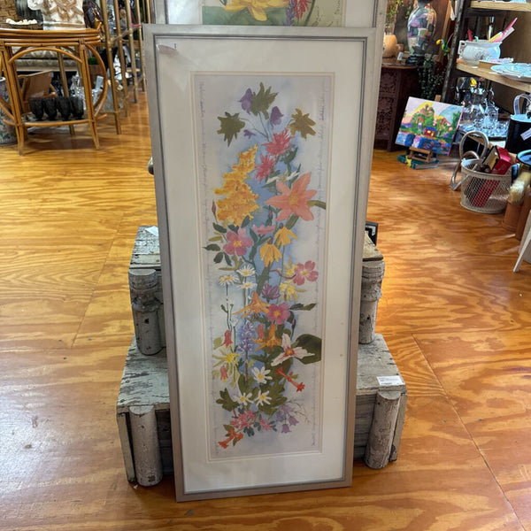 Signed framed and numbered floral limited edition print 1992