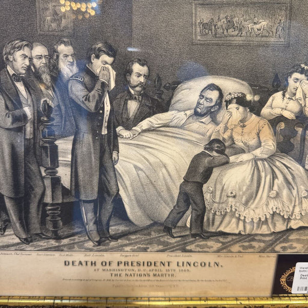Death of President Lincoln Framed Print 14x18