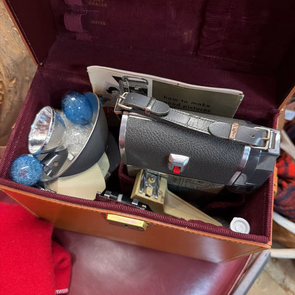 Vintage Polaroid Land Camera 150 with case and accessories