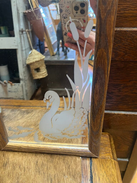 Wood Swan Mirror