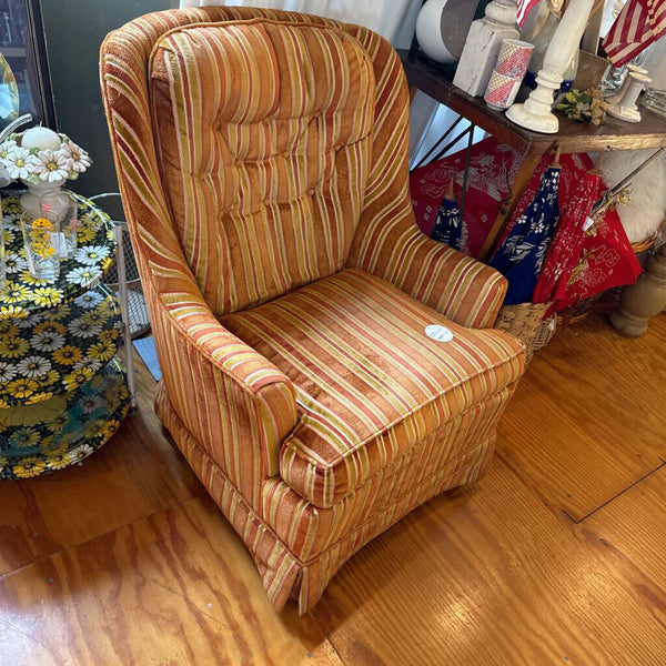 Vintage 70's chair orange stripe