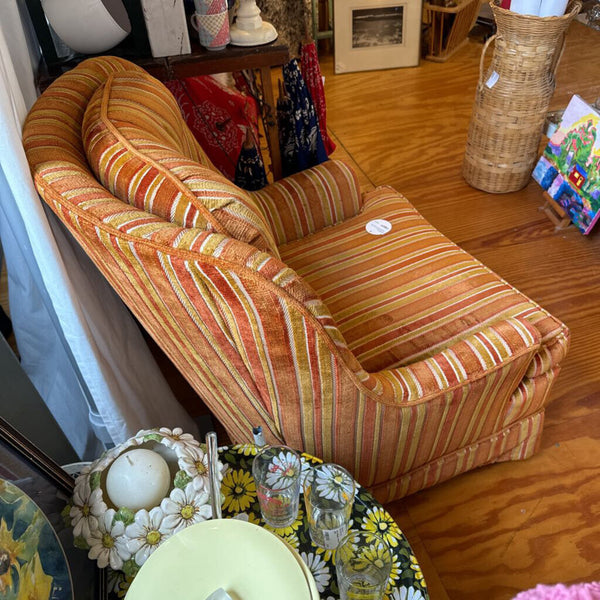 Vintage 70's chair orange stripe