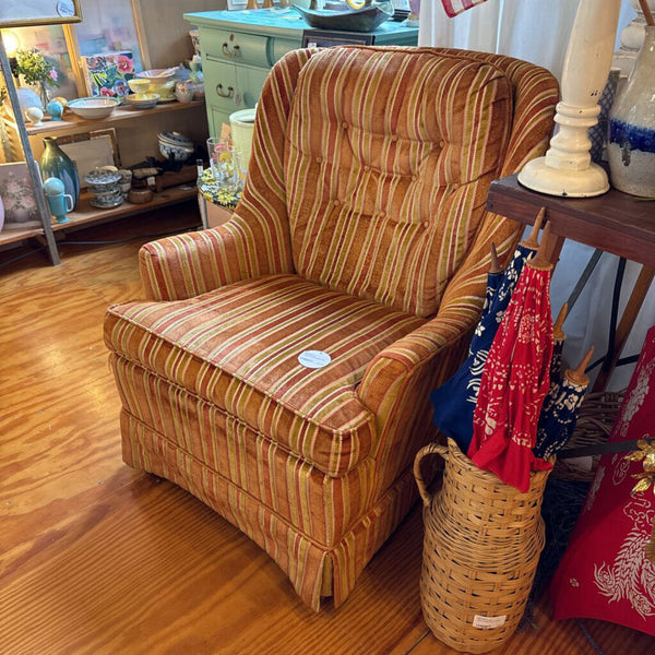 Vintage 70's chair orange stripe