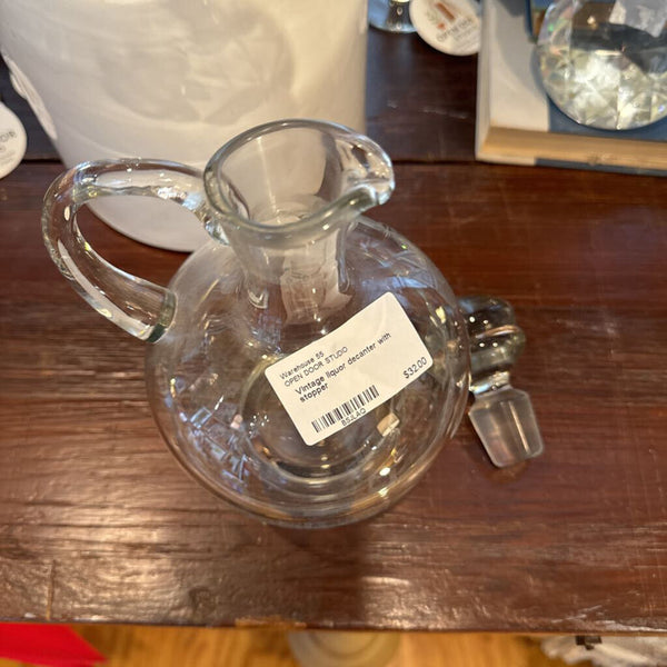Vintage liquor decanter with stopper
