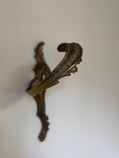 1553 Antique French Pair of Bronze Curtain Tie Backs