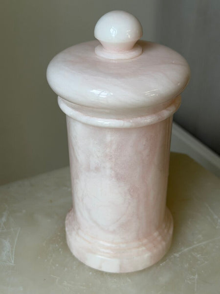 2568 Italian Pink Alabaster Apothecary Jar