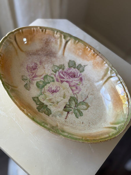 1555 Antique Ironstone Rose Bowl