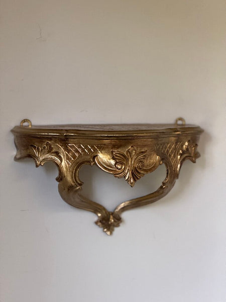 1557 Gold Italian Ornate Wall Shelf