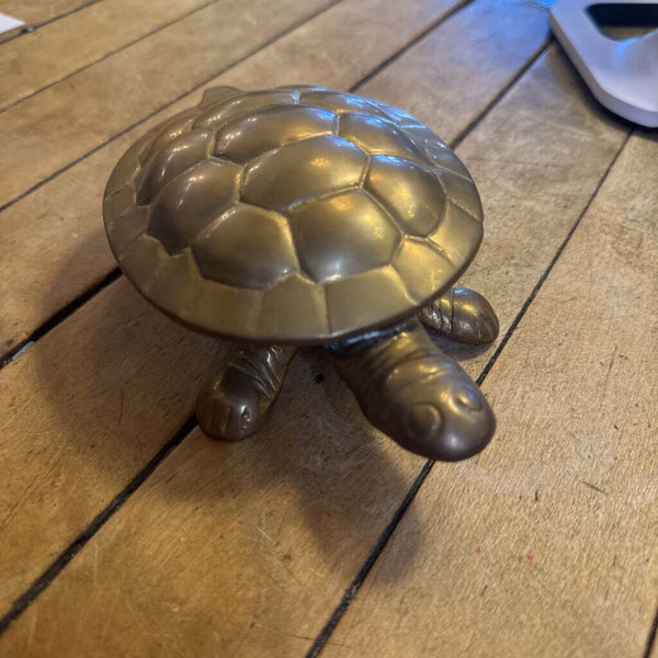 BRASS TURTLE BOX, AS FOUND