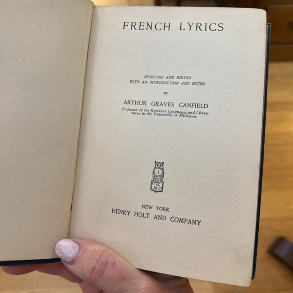 ANTIQUE FRENCH LYRICS FRENCH BOOK (c 1899)