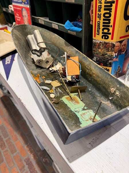 JFV ~ Vintage motorized boat sold as is