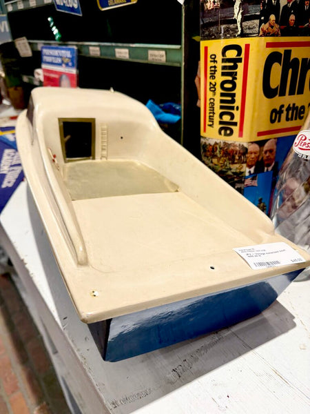 JFV ~ Vintage motorized boat sold as is