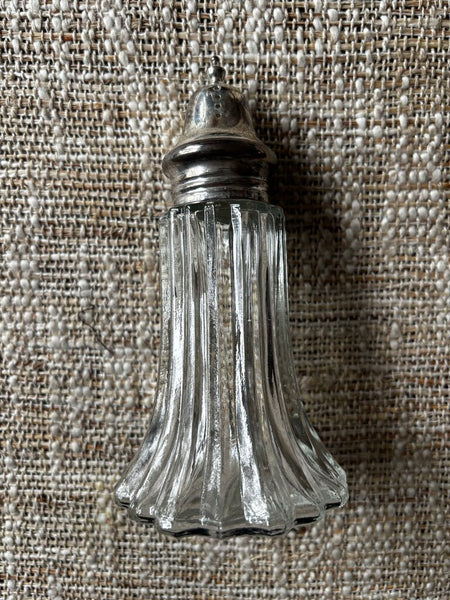 Vintage Glass & Silverplate Sugar Shaker