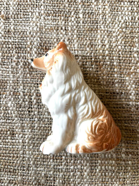 Vintage Collie Dog Figurine