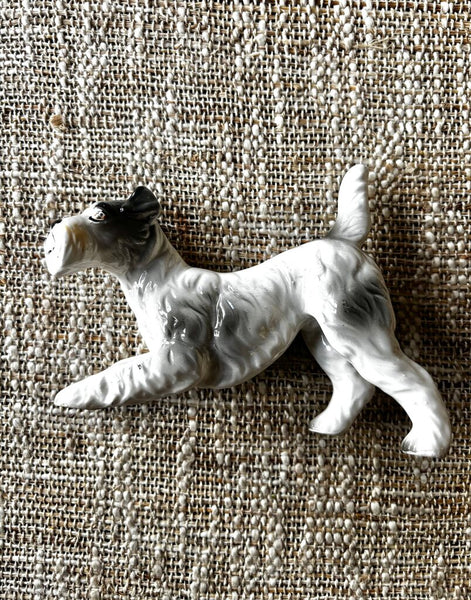 Vintage Schnauzer Dog Figurine