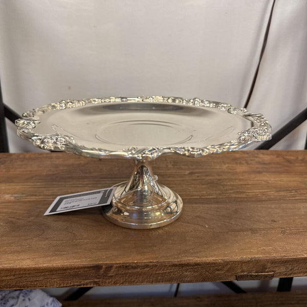 VINTAGE SILVER PLATE CAKE PLATE