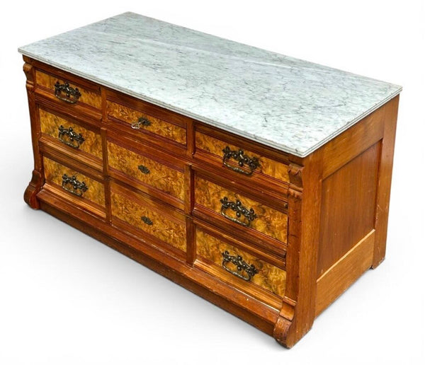 VICTORIAN MARBLE TOP DRESSER 22D 48W 26T IN STORE PICK UP ONLY