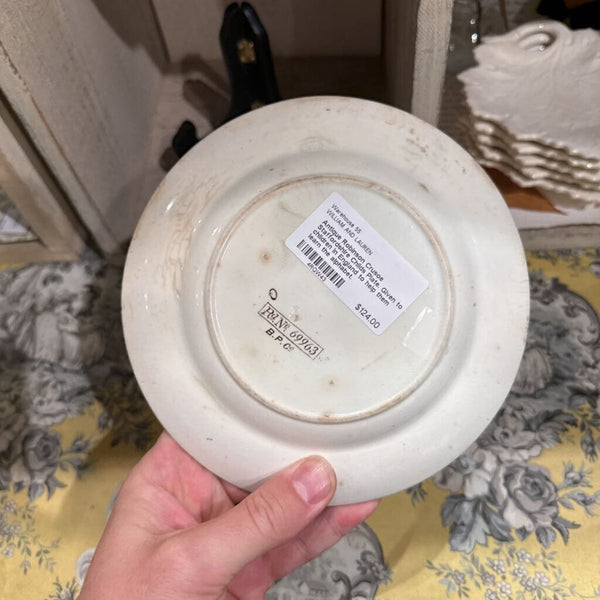 Antique Robinson Crusoe Staffordshire Childs Plate. Given to children in England to help them learn the alphabet.