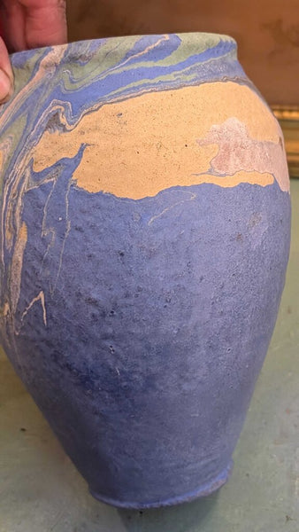 Blue Ozark pottery approximately 9 inches
