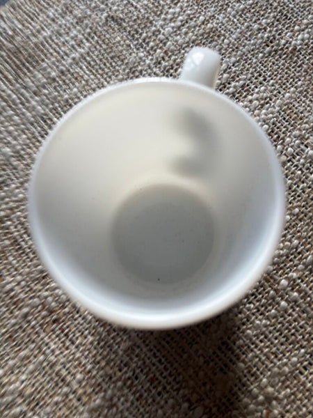 Vintage Hazel Atlas Milk Glass Papa Coffee Mug