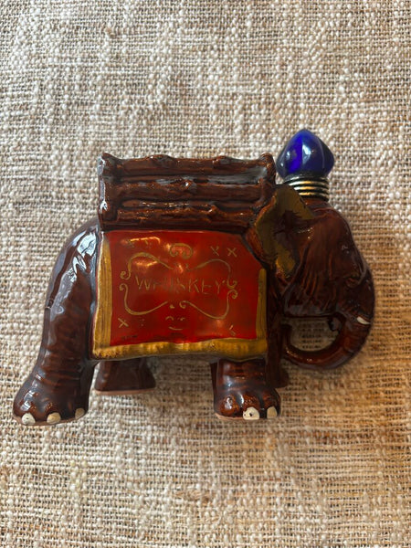 Vtg Royal India Elephant Whiskey Decanter Japan
