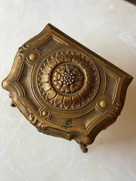 2331 Antique French Gilded Casket Shaped like Dresser