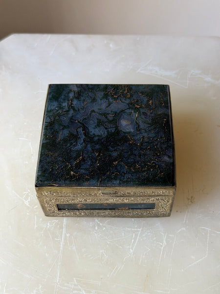 1536 Antique Moss Agate Box