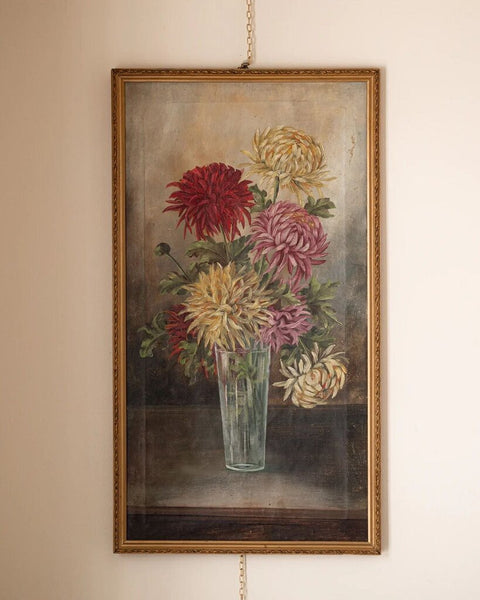1357 CHRYSANTHEMUM STILL LIFE PAINTING