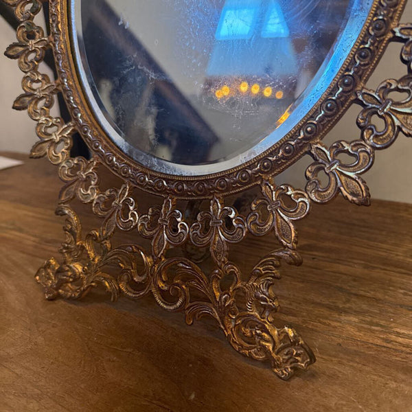FRENCH VANITY MIRROR AS FOUND 17X12