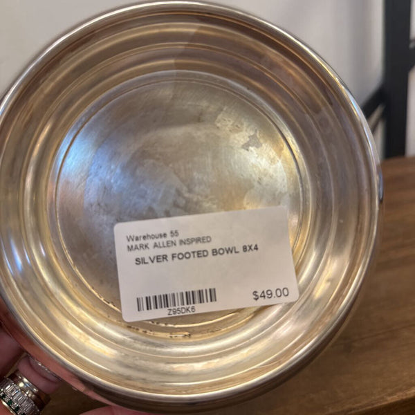 SILVER FOOTED BOWL 8X4