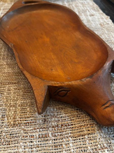 Vintage Wooden Pig Serving Tray