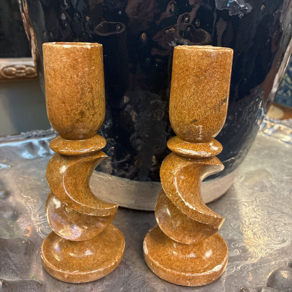 Vintage Stone Candlholders