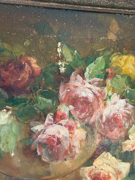 0988 Chippy 19th C. Floral Painting