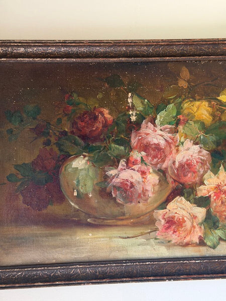 0988 Chippy 19th C. Floral Painting