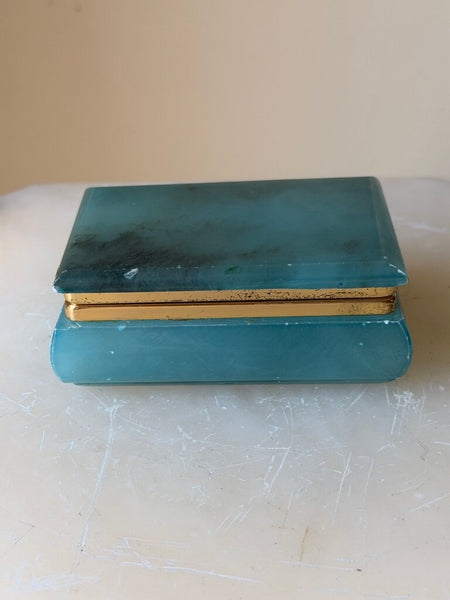 1682 Blue Alabaster Box