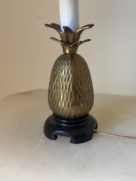 1733 Mini Brass pineapple lamp w/ green shade