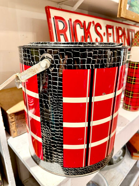 JFV ~ Vintage Large Poloron Plaid Cooler