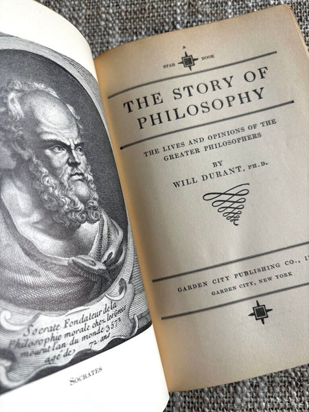 Vintage Book The Story of Philosophy by Will Durant 1927