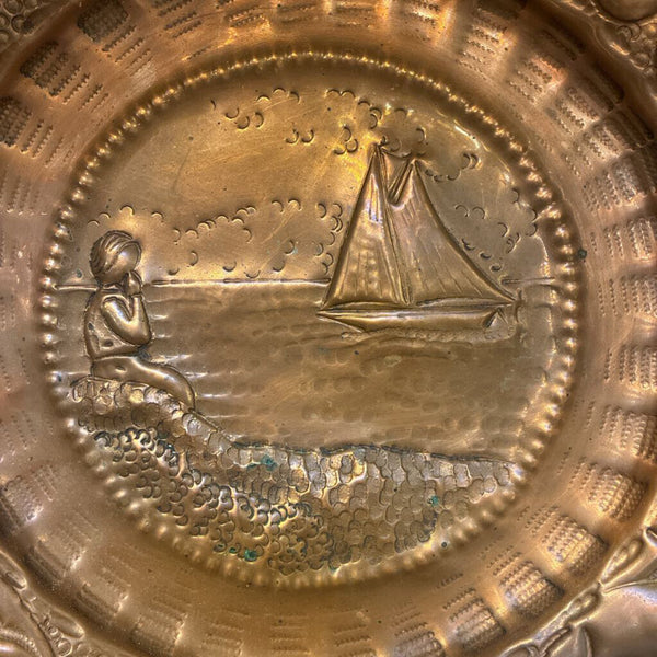 Vintage Copper Nautical Wall Hanging 10"dia