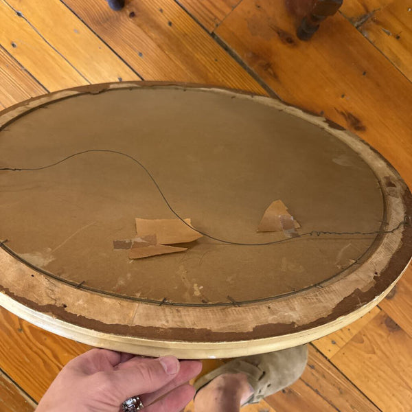 VINTAGE ROUND ART 27"