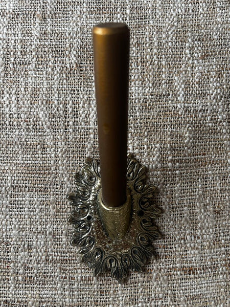 1969 Brass and Wood Wall Hook