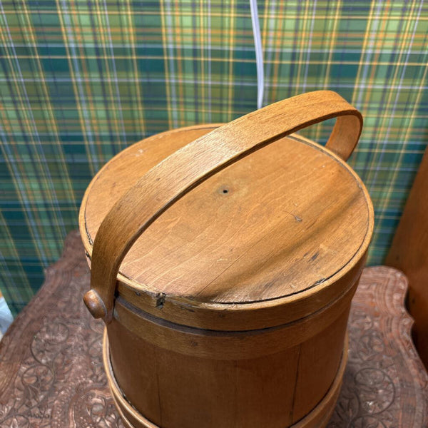 Vintage primitive sugar firkin