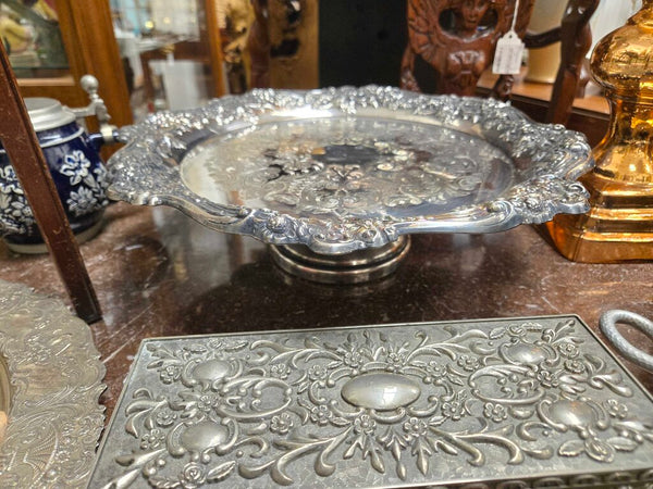 Silverplate cakestand 15 x 4.5 tall