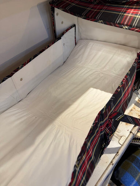 JFV ~ Vintage Scotch Plaid Travel Baby bassinet.