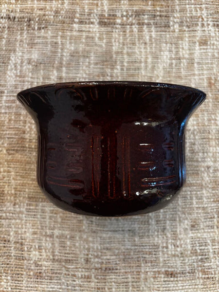 VTG Robinson Ransbottom Roseville Ohio Brown Stoneware Flared Planter Bowl