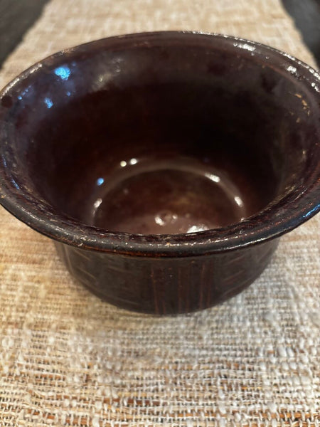 VTG Robinson Ransbottom Roseville Ohio Brown Stoneware Flared Planter Bowl