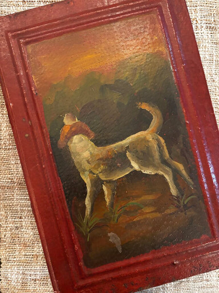 Vintage Hand Painted Wood Faux Book Box